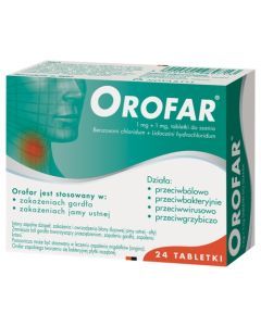 Orofar Junior (Orofar Total Action), tabletki do ssania, 24 szt.