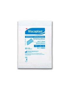 Viscoplast, jałowe kompresy gazowe z gazy bawełnianej, 17-nitkowe, 8 warstw, 5 cm x 5 cm, 3 szt.