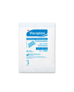 Viscoplast, jałowe kompresy gazowe z gazy bawełnianej, 17-nitkowe, 8 warstw, 5 cm x 5 cm, 3 szt.