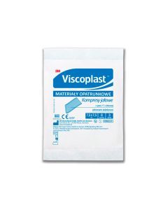 Viscoplast, jałowe kompresy gazowe z gazy bawełnianej, 17-nitkowe, 8 warstw, 7,5 cm x 7,5 cm, 3 szt.