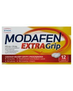 Modafen Extra Grip, 200 mg + 30 mg, tabletki powlekane, 12 szt.