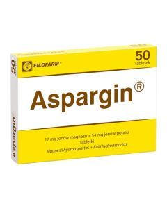 Aspargin, 250 mg 250 mg, tabletki, 50 szt. (Filofarm)