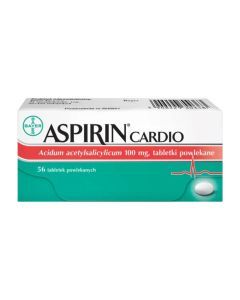 Aspirin Cardio,100 mg, tabl.powl.,56 szt