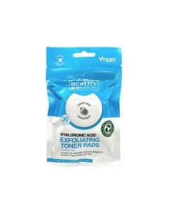 Beauty Formula, płatki złuszczające nasączone kwasem hialuronowym, 30 szt.