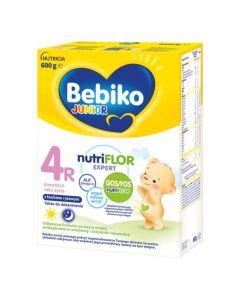 Bebiko Junior 4R NUTRIflor Expert, odżywcza formuła na bazie mleka z kleikiem ryżowym, powyżej 2. roku życia, proszek, 600 g