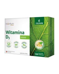 Biovitum Liquid Witamina D3 2000, kaps., 120 szt