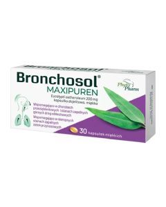 Bronchosol Maxipuren, 200 mg, kaps.dojelit.miekkie, 30 szt