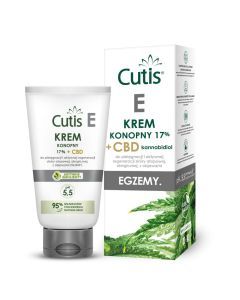 Cutis E Krem konopny 17% + CBD kannabidiol do skóry z objawami egzemy