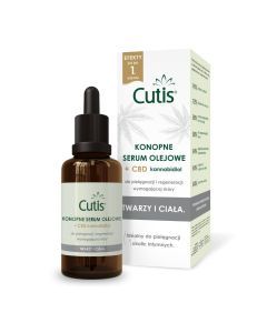 Cutis Konopne serum olejowe + CBD kannabidiol do  wymagającej skóry twarzy i ciała