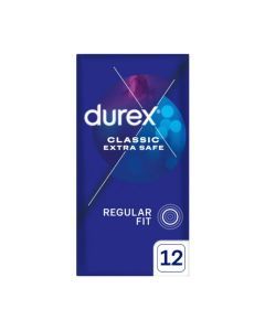 Durex Extra Safe, prezerwatywy powlekane środkiem nawilżającym, 12 szt.