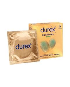 Durex Sensual Slim, prezer, super cienkie, 3 szt