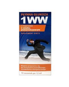Glukoza plynna 1WW z magnezem, sm.pomaranczowy, 10sasz.