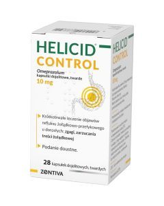 Helicid Control, 10 mg, kapsułki dojelitowe, twarde, 28 szt.