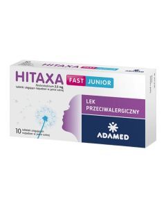 Hitaxa Fast Junior, 2,5 mg, tabletki ulegające rozpadowi w jamie ustnej, 10 szt.