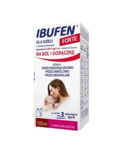 Ibufen dla dzieci FORTE o smaku malinowym, 200 mg/5 ml, zawiesina doustna, 100 ml