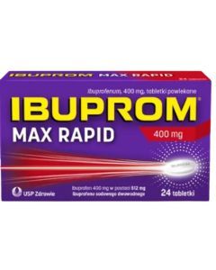 Ibuprom Max Rapid, 400 mg, tabl.powl., 24 szt