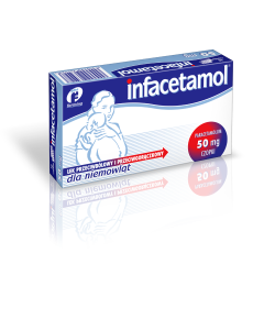 Infacetamol Farmina, 50 mg, czopki dla niemowląt, 10 szt.