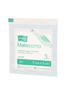 Kompr.gaz.jal.Matocomp,17nit, 5x5cm, 8w, 3 szt