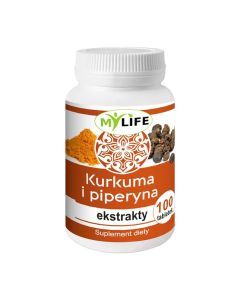Kurkuma i piperyna, ekstrakty, tabletki, 100 szt. (DDB)