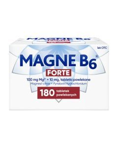 Magne B6 Forte, 100 mg+10 mg, tabl.powl.,180 szt