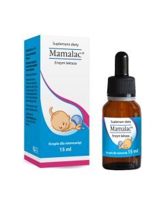 Mamalac, krople, dla niemowląt,enzym laktaza, 15 ml