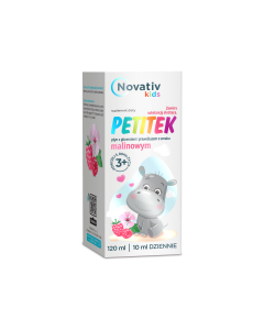 Novativ kids Petitek, płyn o smaku malinowym, 120 ml