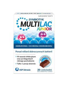 Multilac Junior, czekoladki, 20 szt