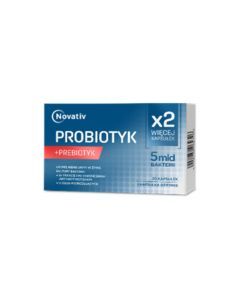NOVATIV Probiotyk + prebiotyk 5 mld bakterii, 20 kapsułek