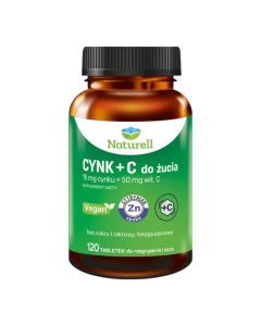 Naturell Cynk+C, tabl.do rozgr,zucia, 120 szt