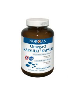 Norsan, Omega-3 z naturalnym olejem rybnym, kaps., 120 szt