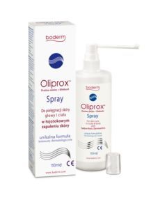 Oliprox, spray do pielęgnacji głowy i ciała w łojotokowym zapalenia skóry, 150 ml