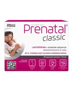 Prenatal Classic, witaminy dla kobiet w ciąży (od 13. tygodnia) i karmiących piersią, kapsułki, 90 szt.