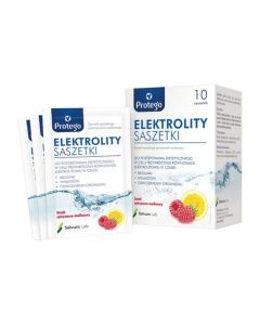 Protego Elektrolity, proszek do sporządzania doustnego płynu nawadniającego, 4,4g, 10 sasz.