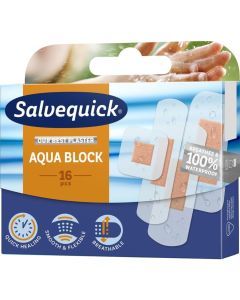 Salvequick, plastry, Aqua Block, wodoodporne,16 szt.