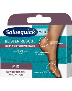 Salvequick Med Blister Resuce Mix 6, plastry na pęcherze, 6 szt.