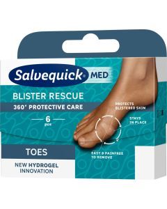 Salvequick Med Blister Rescue Toes, plastry na pęcherze, 6 szt.