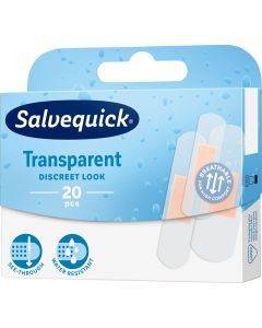 Salvequick, plastry transparentne, mix, 20 szt.