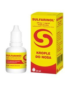 Sulfarinol, (50 mg+1 mg)/ml, krople do nosa, 20 ml