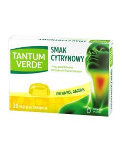 Tantum Verde sm.cytrynowy, 3 mg, pastyl.twarde, 20 szt