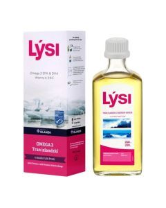 Tran islandzki Lysi o smaku tutti frutti, olej, 240 ml