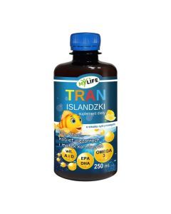 Tran islandzki dla dzieci, kobiet ciężarnych i matek karmiących, olej, 250 ml