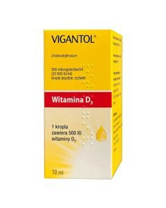 Vigantol, 500 mcg/ml (20.000 IU/ml), krople doustne, 30 ml