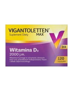 Vigantoletten Max, witamina D3 2000j.m., kapsułki, 120 szt.