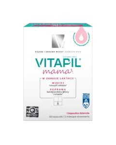 Vitapil Mama, wypadanie włosów po ciąży i podczas karmienia piersią, kapsułki twarde, 60 szt.