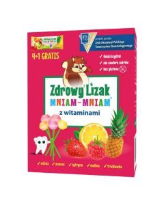 Zdrowy Lizak MniamMniam,(cytr+malin+wisn+trus+anan),5szt,PR.774/19