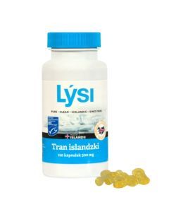  Tran islandzki Lysi, 500 mg, kaps.,120 szt