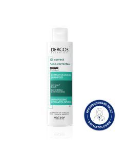 Vichy Dercos Oil Correct, szampon normalizujący sebum, 200 ml