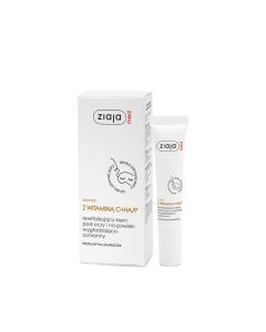 Ziaja Med, Kuracja Dermatologiczna, rewitalizujący krem pod oczy z witaminą C+HA/P, 15 ml