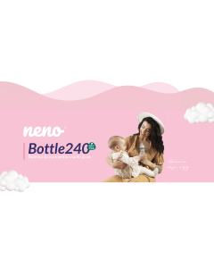 Neno Bottle, butelka dziecięca ze smoczkiem, 240 ml