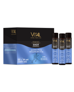 Vit4l Vital for life Shot magnezowy, płyn, 20 x 25ml